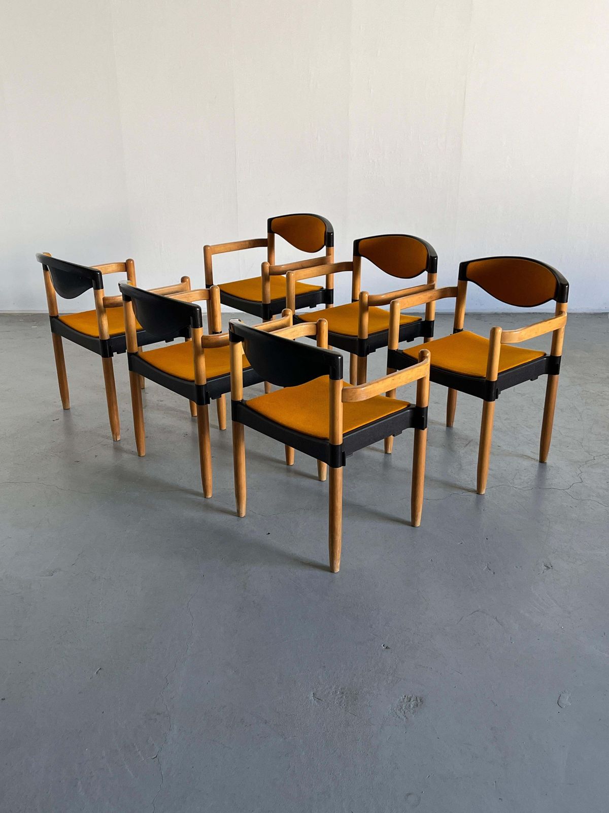1 Of 19 Vintage Stackable "Strax" Armchairs By Hartmut Lohmeyer For Casala, 80s photo vinterior
