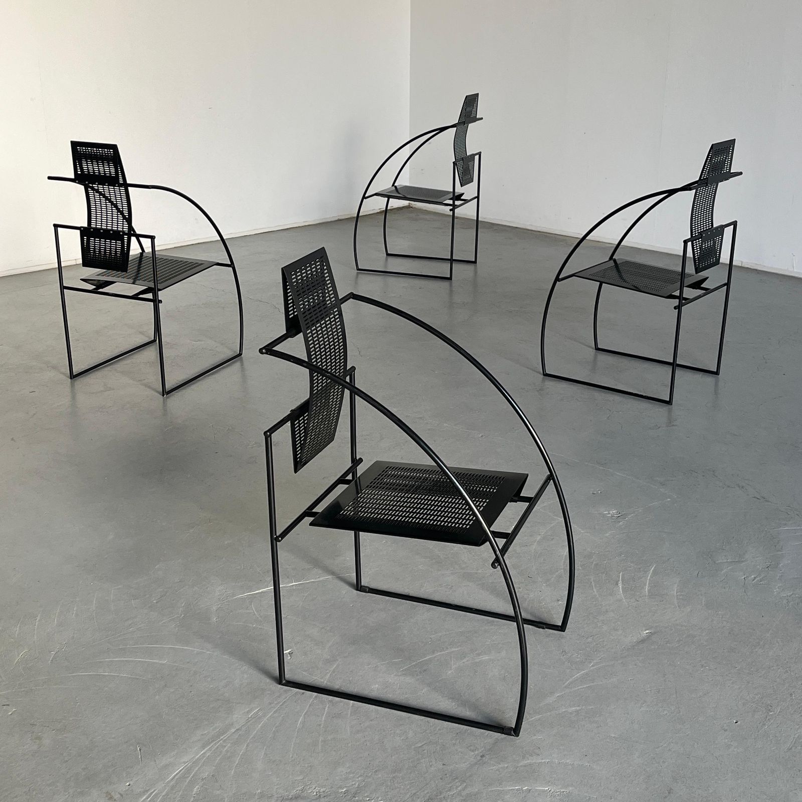 Postmodern Black 'Quinta' Armchair By Mario Botta For Alias, 1980s Italy photo furniture