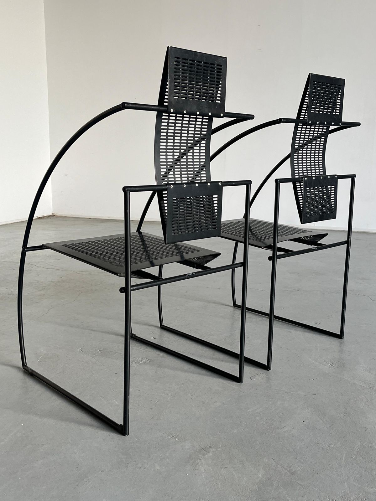 Postmodern Black 'Quinta' Armchair By Mario Botta For Alias, 1980s Italy photo vinterior