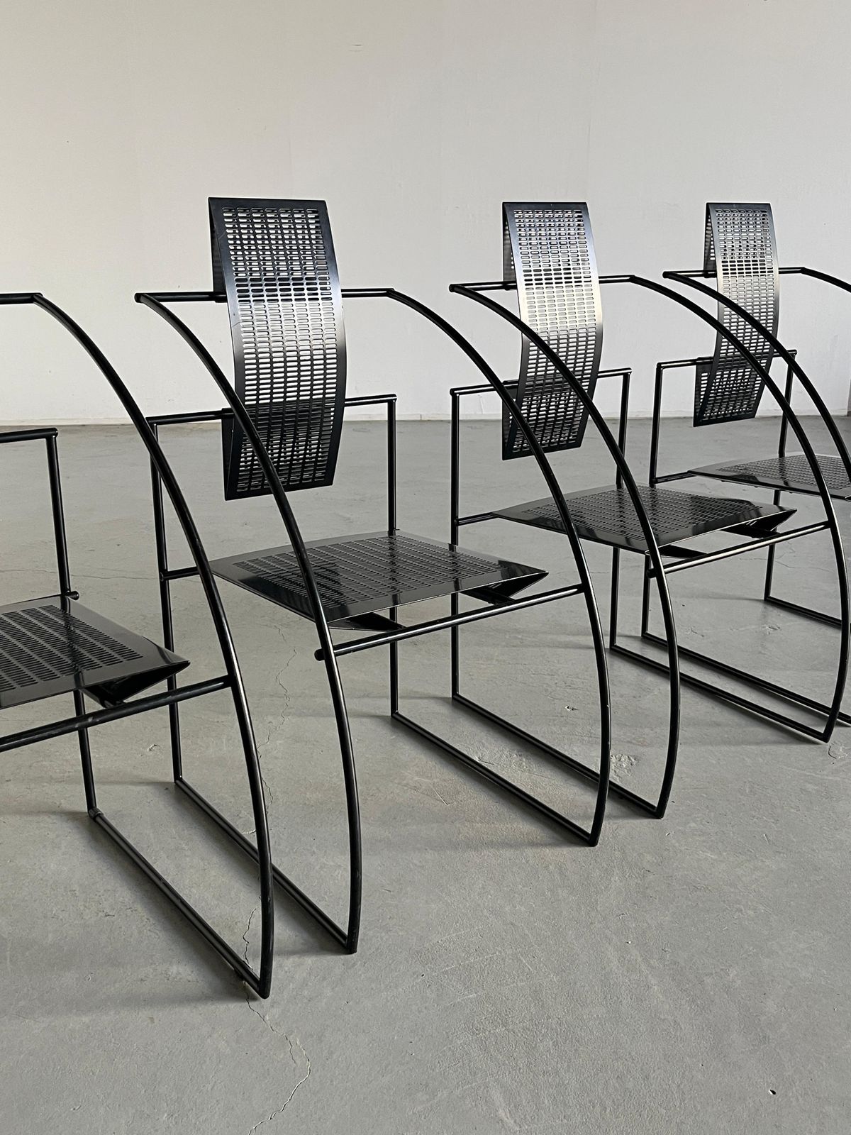 Postmodern Black 'Quinta' Armchair By Mario Botta For Alias, 1980s Italy photo buy