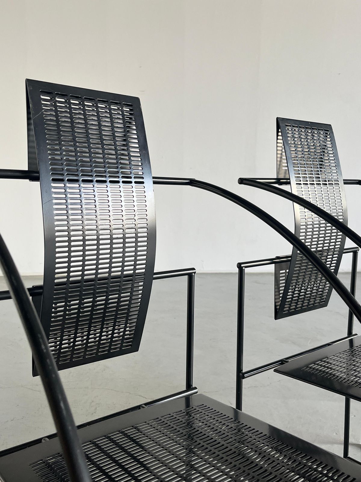 Postmodern Black 'Quinta' Armchair By Mario Botta For Alias, 1980s Italy photo vintage