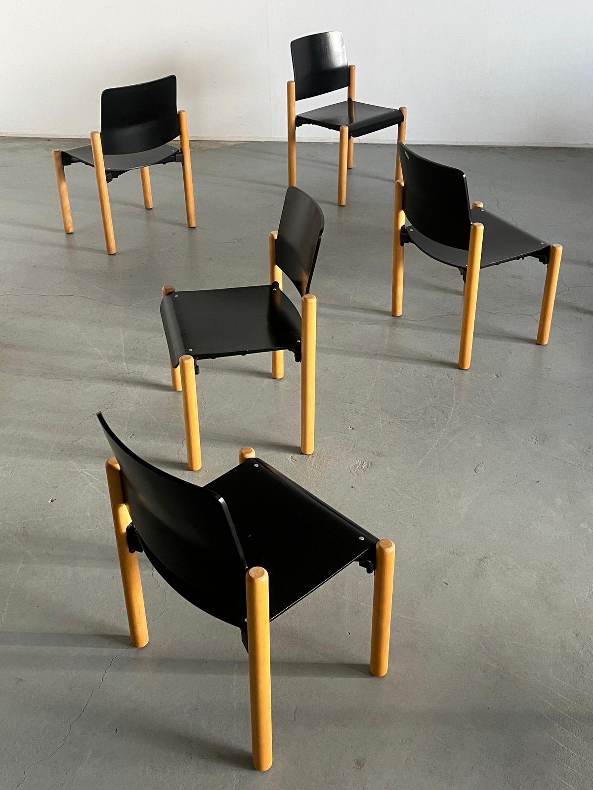 1 Of 20 Vintage Mid Century Stackable Dining Chairs By Froscher Sitform, 1990s photo buy