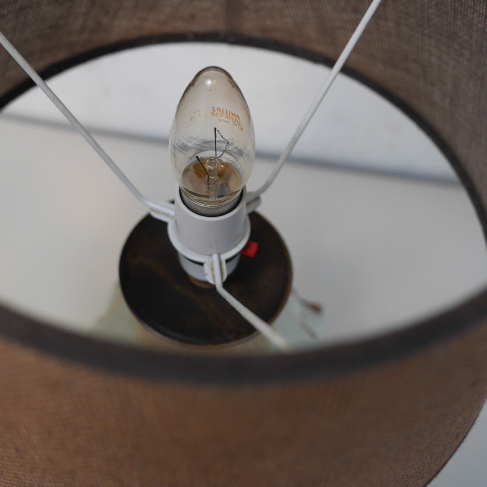 220.0 Vintage Mid Century Abstract Brutalist Studio Shelf Pottery Lamp Shade #102803 photo