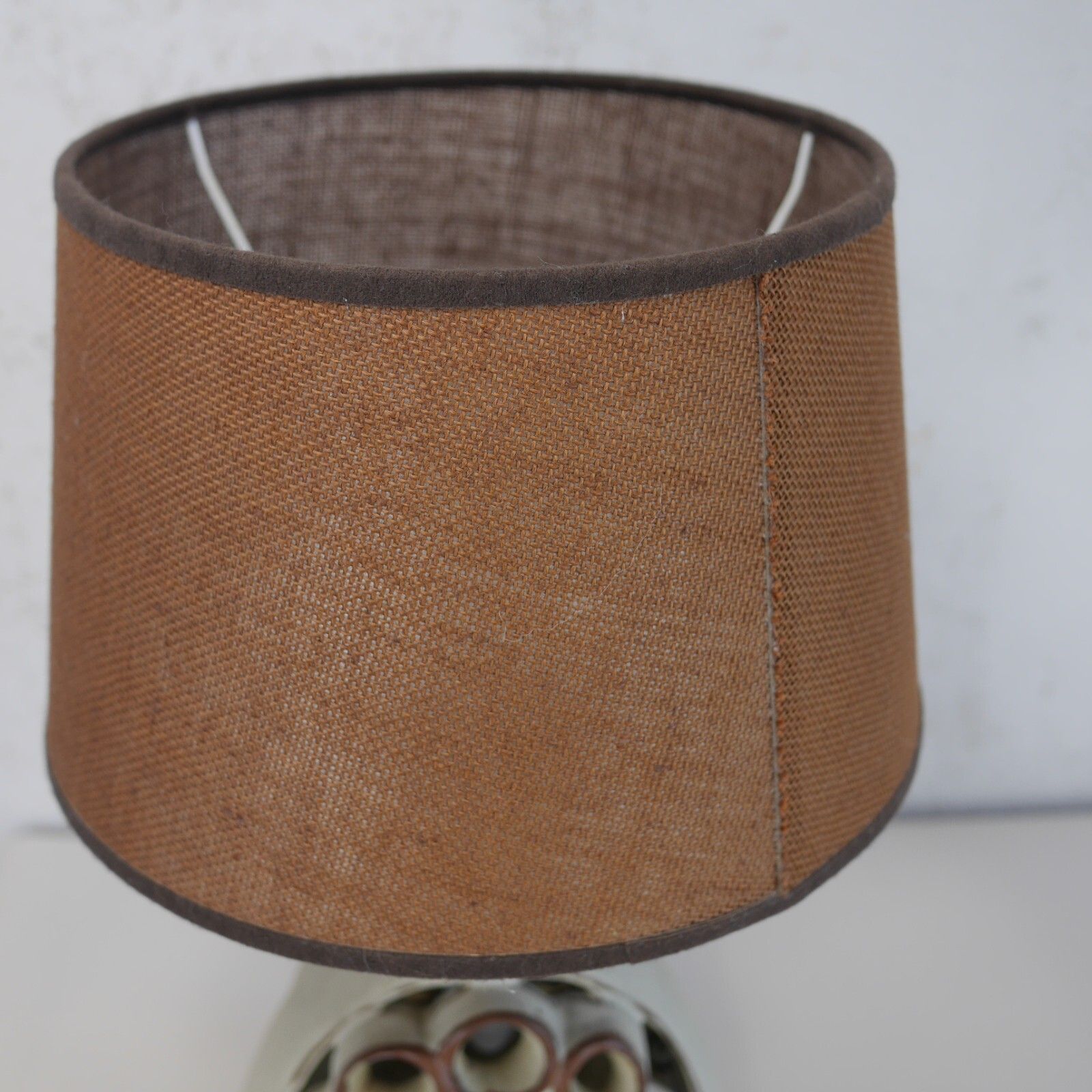 photo buy Vintage Mid Century Abstract Brutalist Studio Shelf Pottery Lamp Shade #102803