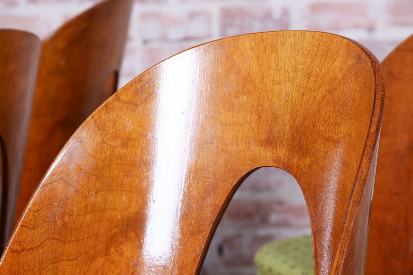 Set Of Four Original Mid Century Chairs, By Antonín šuman, Walnut, Czech, 1950s photo buy