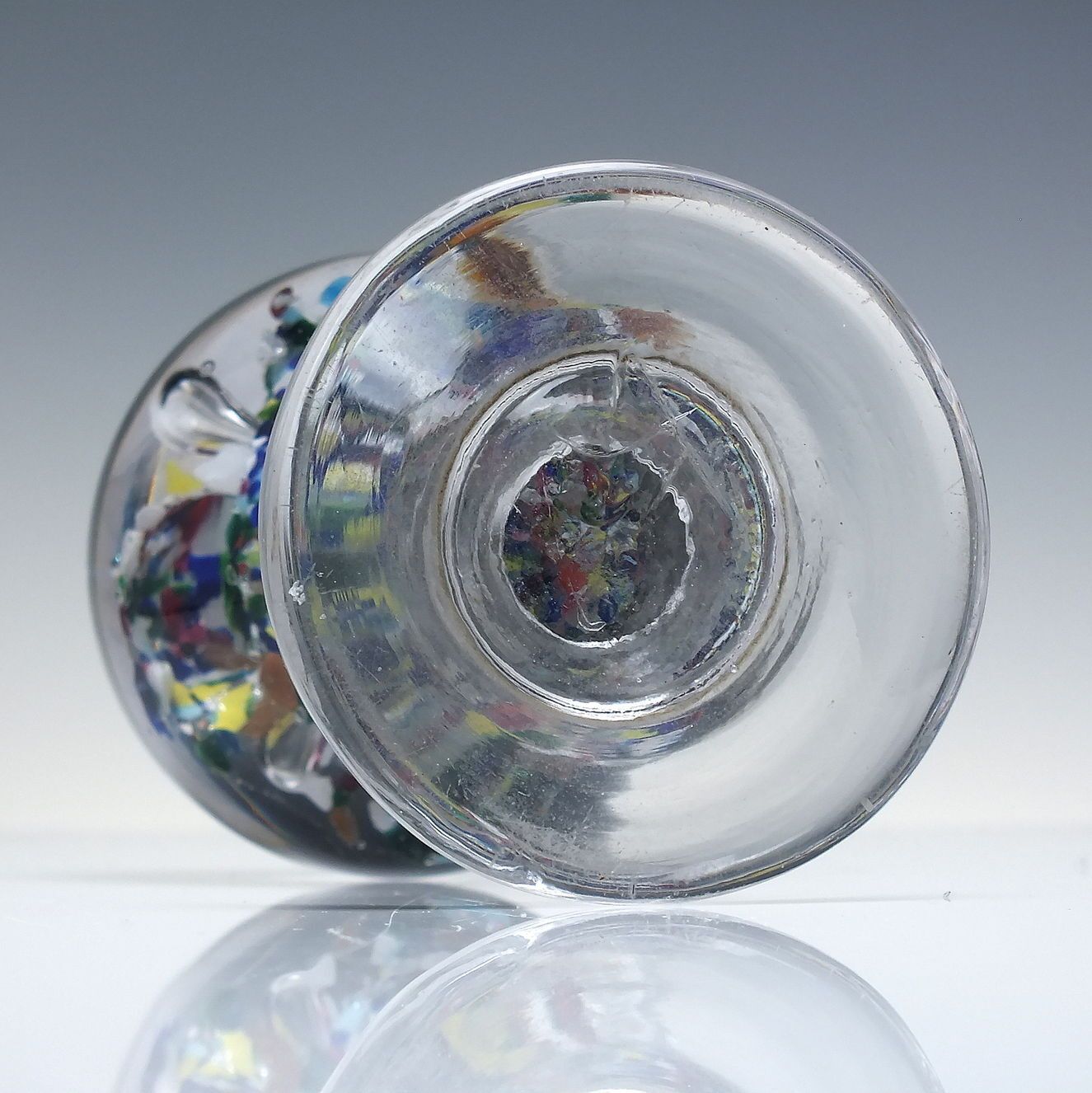 Victorian Milville Pedestal Glass Paper Weight C1880 photo 220.0
