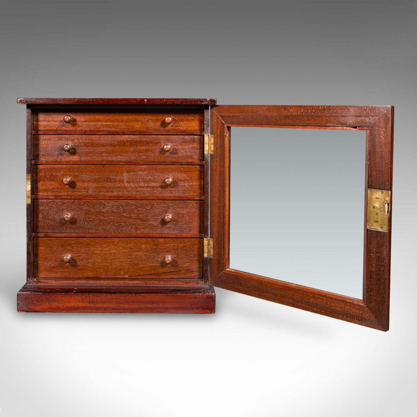 Antique 5 Drawer Specimen Collector Cabinet, English, Display Storage, Victorian photo Furniture