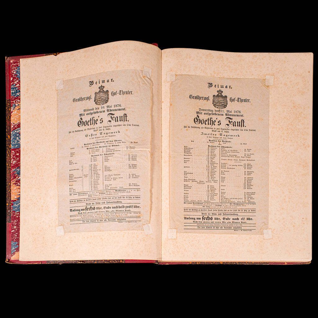 Large Volume Antique Book, Faust, Goethe, German, Illustrated Fiction, Victorian photo for sale