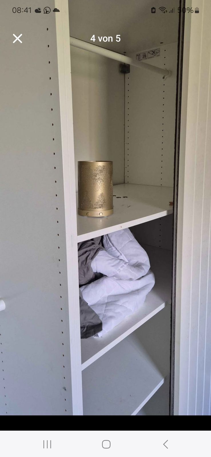White Wardrobe With Slide Doors photo 60.0