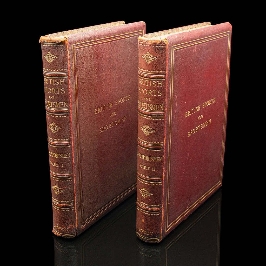 2 Vols Antique Book, British Sports And Sportsmen, English, Sporting Reference