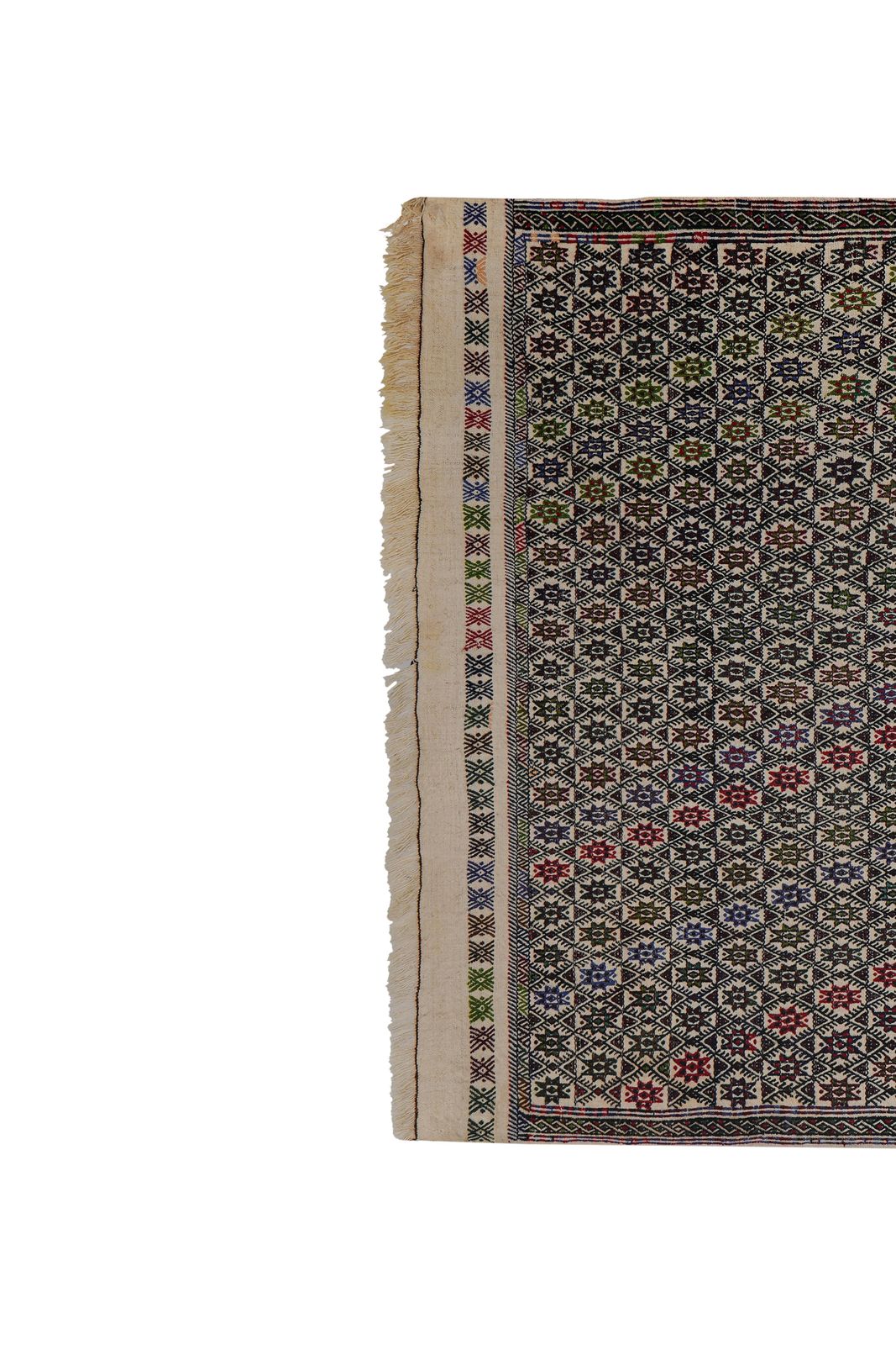 1960s Turkish Wool Jajim Kilim Rug 4'8'' X 6'9'' photo for sale