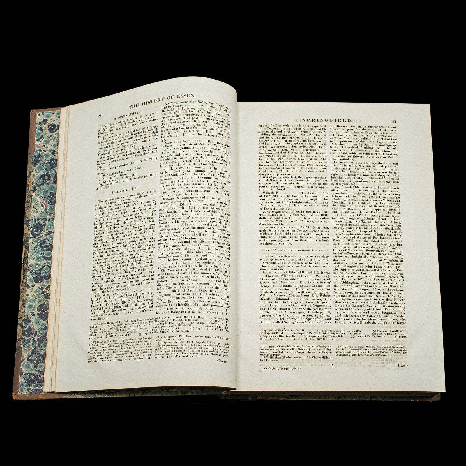 photo furniture 2 Vols Antique Book, Morant's History Of Essex, English, County Reference, 1816