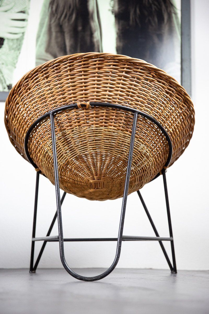 East German Wicker Lounge Chairs, 1960s, Set Of 2 photo Furniture