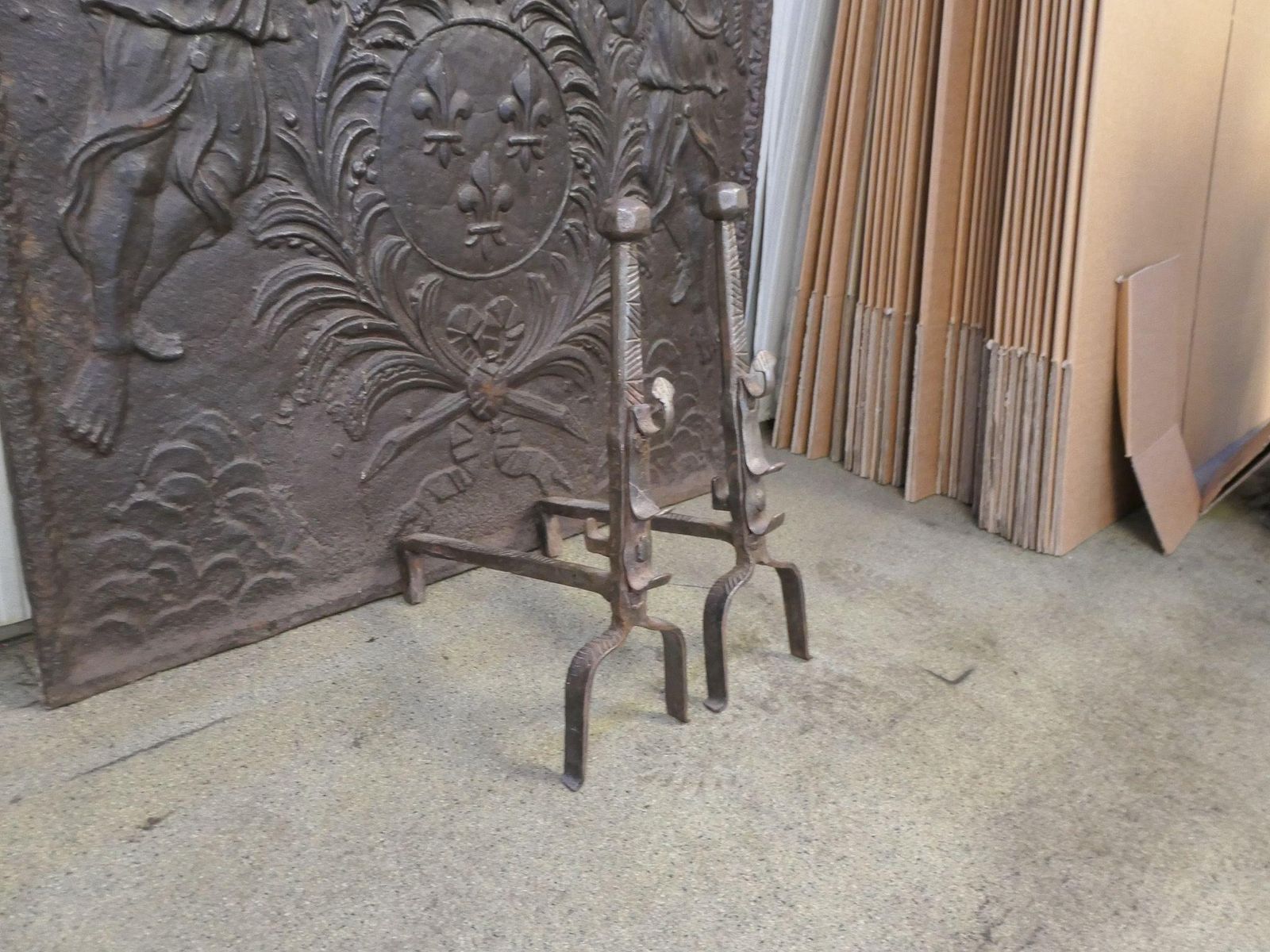 photo for sale 17th Century French Louis XIII Period Andirons Or Firedogs