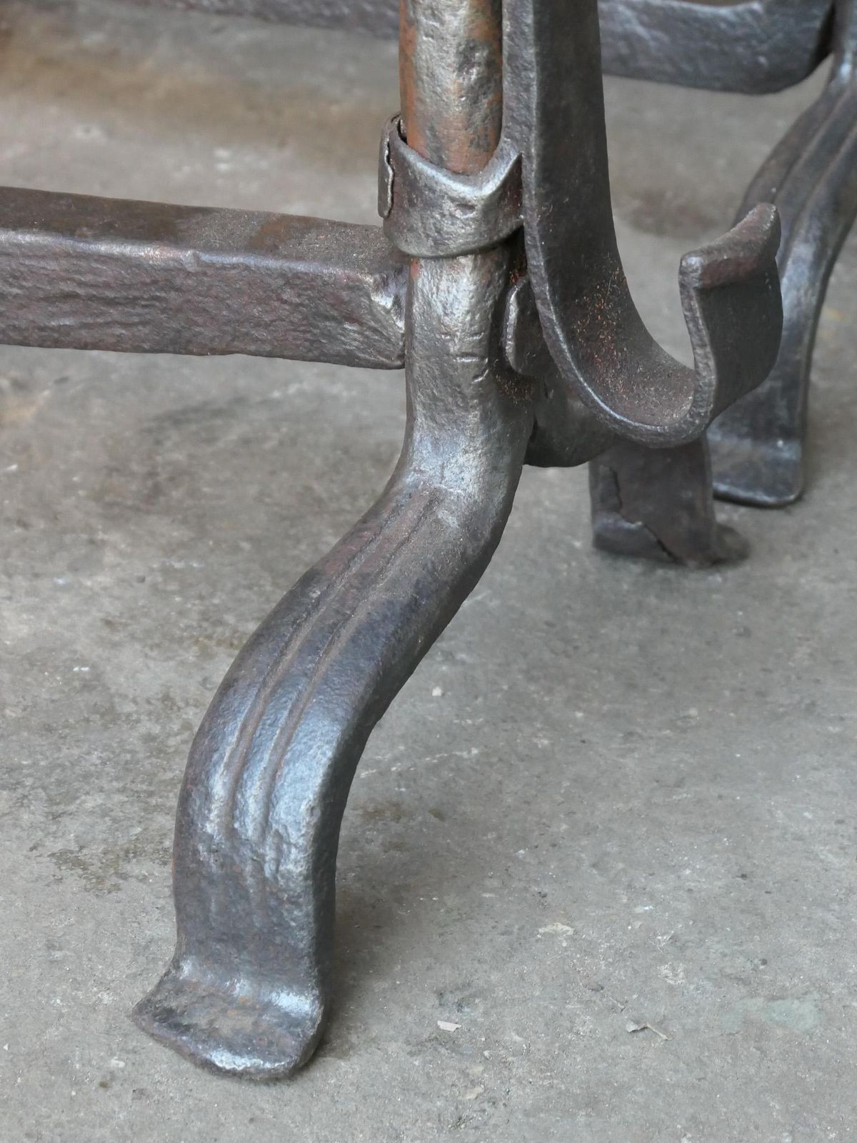 576.0 Large French 17th Century Gothic Andirons Or Landiers photo