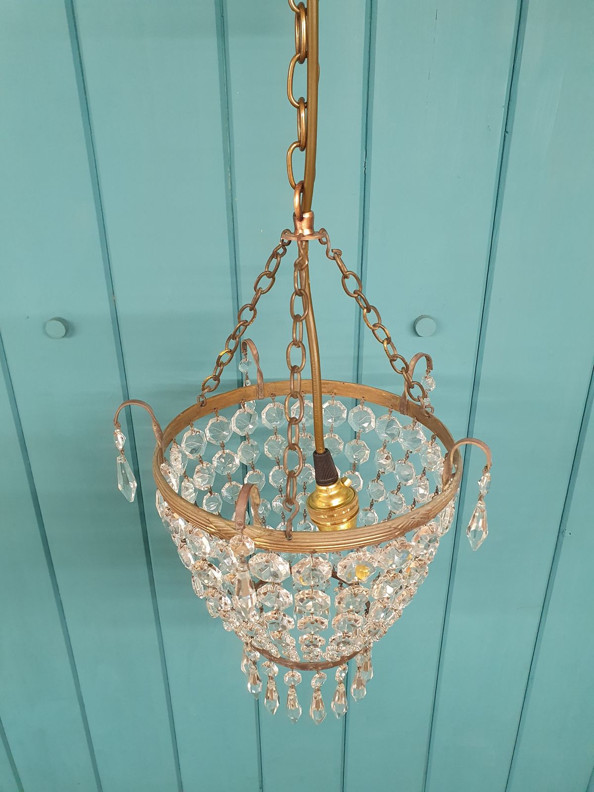 Early 20th Century Spike Chandelier With Finials photo vinterior