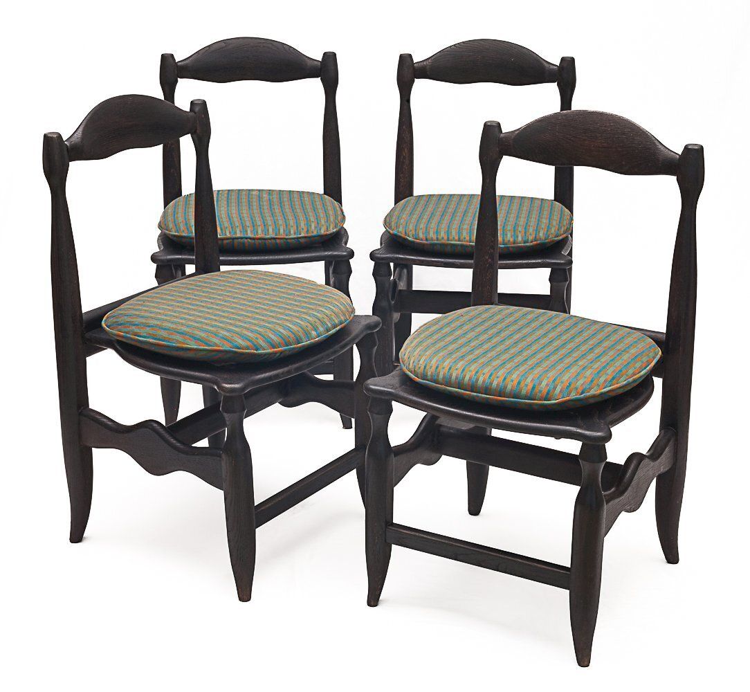 Set Of 4 Chairs By Guillerme And Chambron