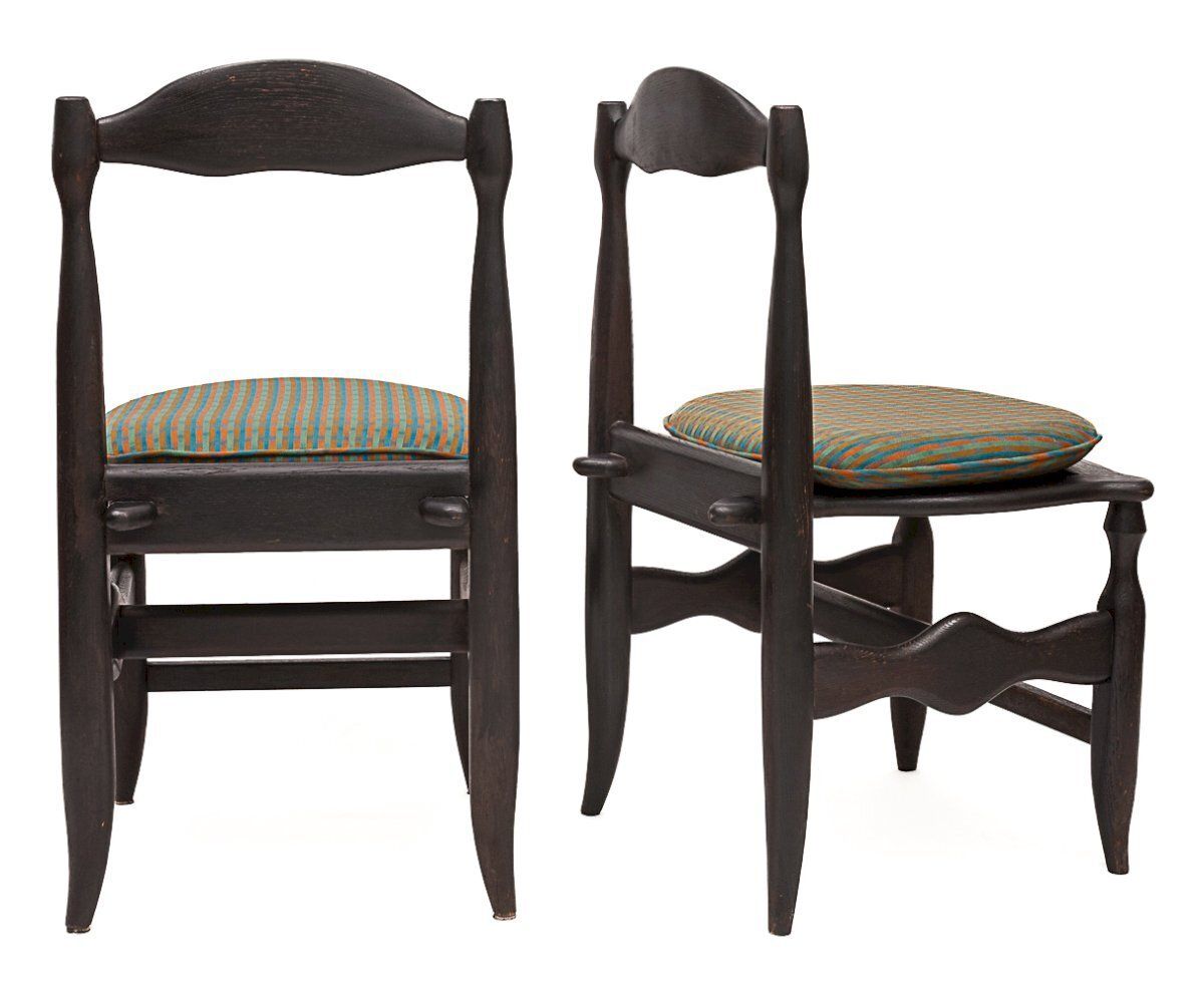 Set Of 4 Chairs By Guillerme And Chambron photo Furniture