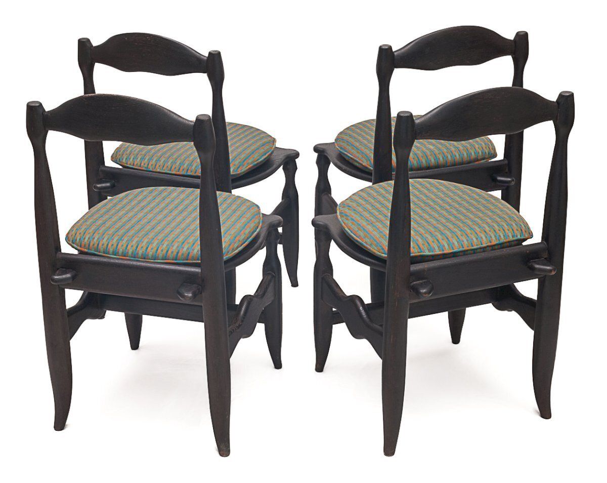 photo for sale Set Of 4 Chairs By Guillerme And Chambron