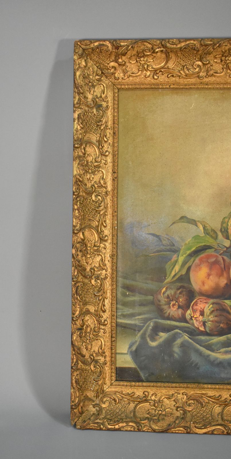 Large Giltwood Picture Frame With Intricate Decoration Louis XV Style photo vinterior
