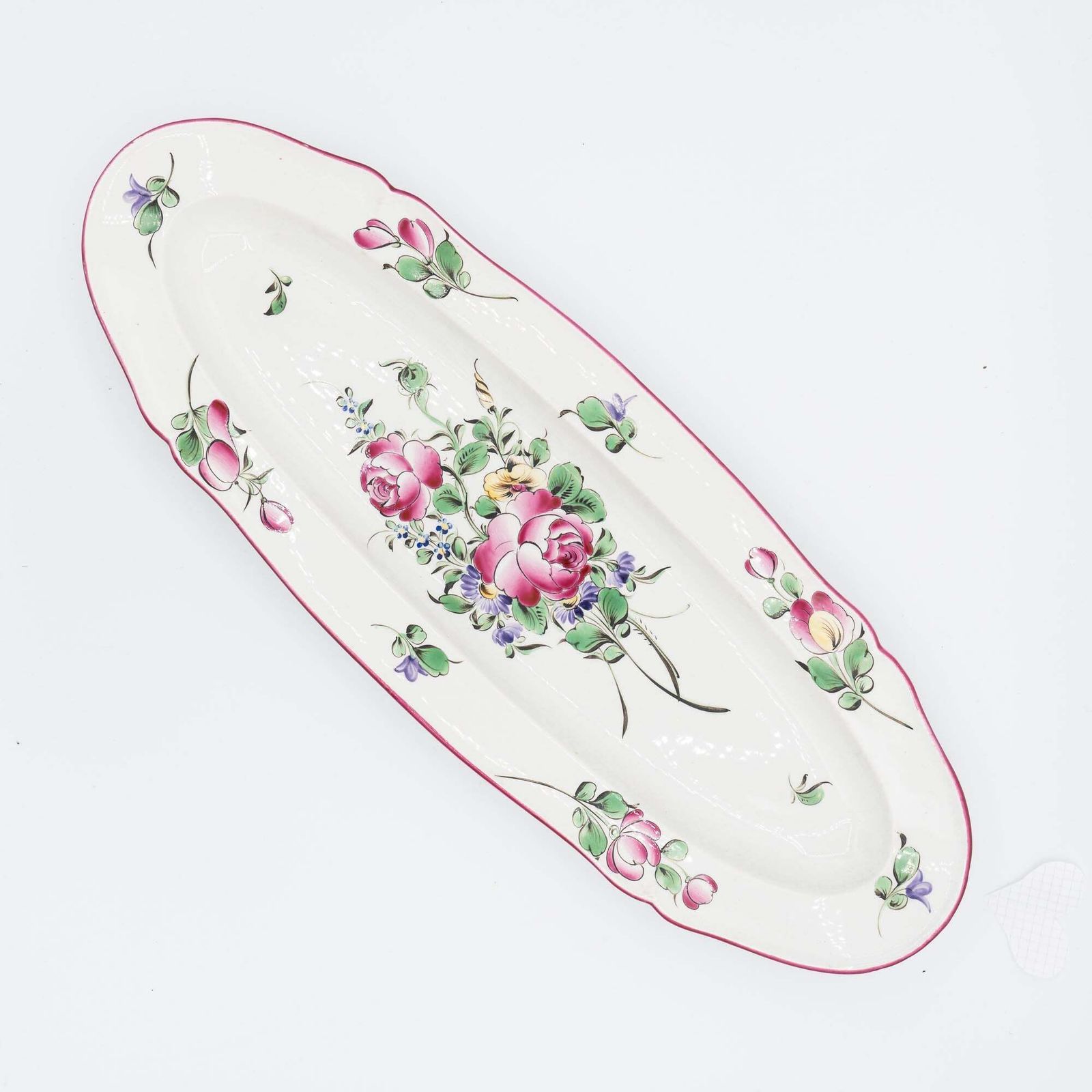 Antique Long Oval French Platter   Luneville   Early 20th Century