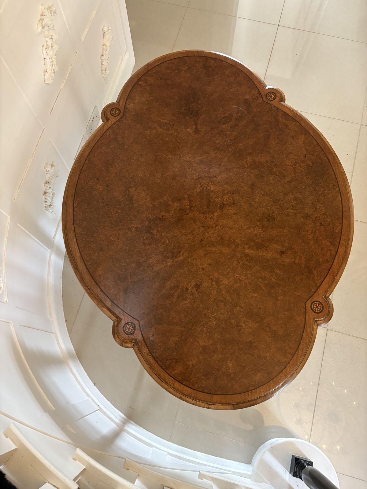 Outstanding Quality Antique 19th Century Burr Walnut Inlaid Centre Table photo Furniture