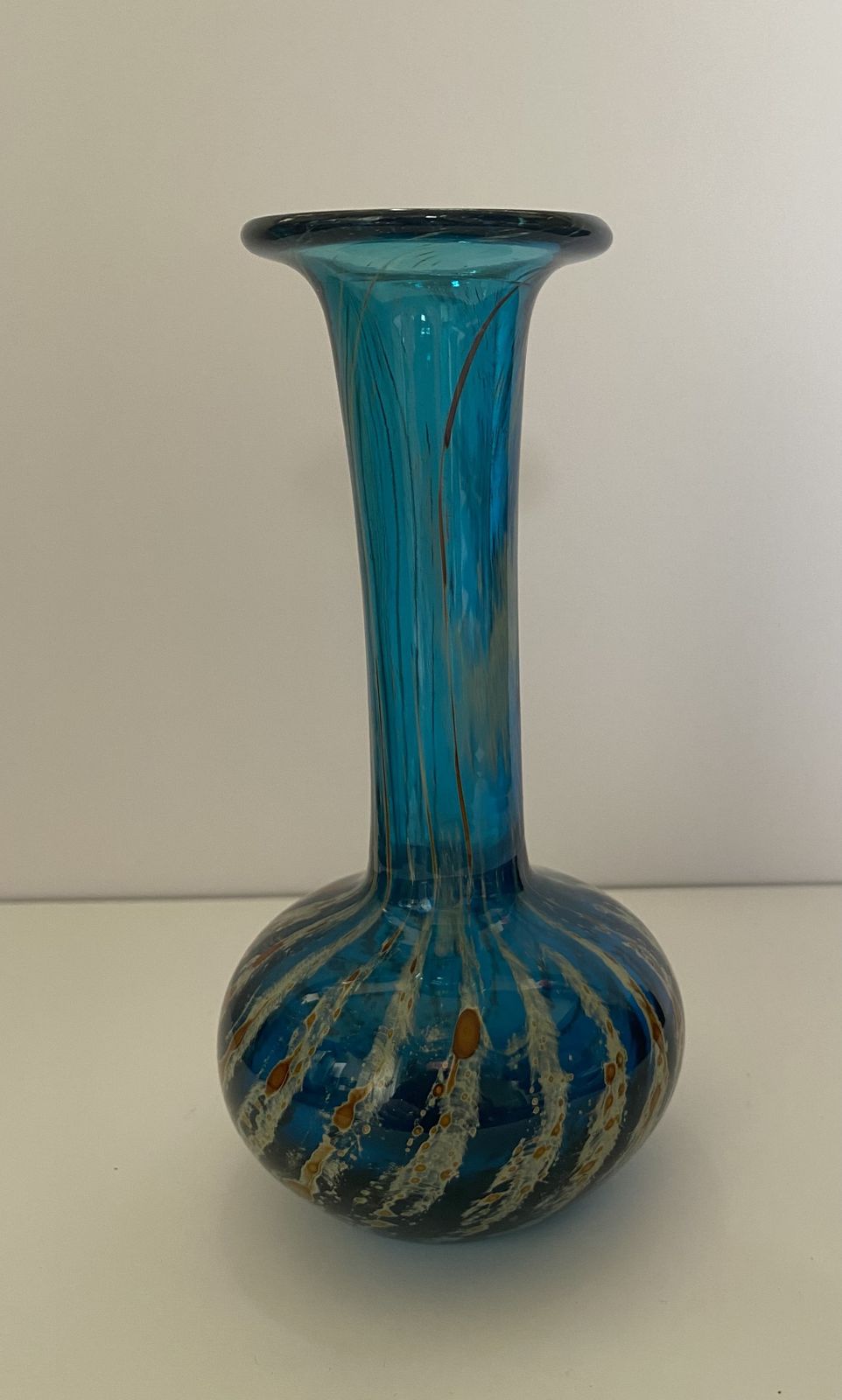 Mdina, Maltese Art Glass, Long Neck Vase By Michael Harris, 1970’s photo furniture
