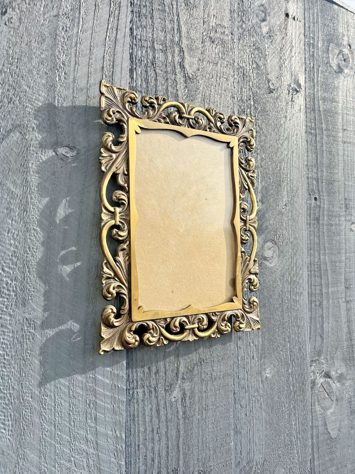 Home Decor 1 Antique Italian Ornate Gilt Metal Rococo Wall Photo Picture Frame Acanthus photo