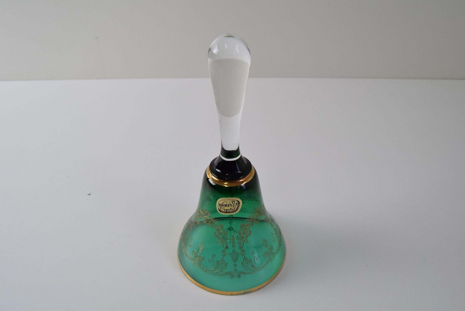 Glass Bell Bohemia Crystal 1960s photo for sale