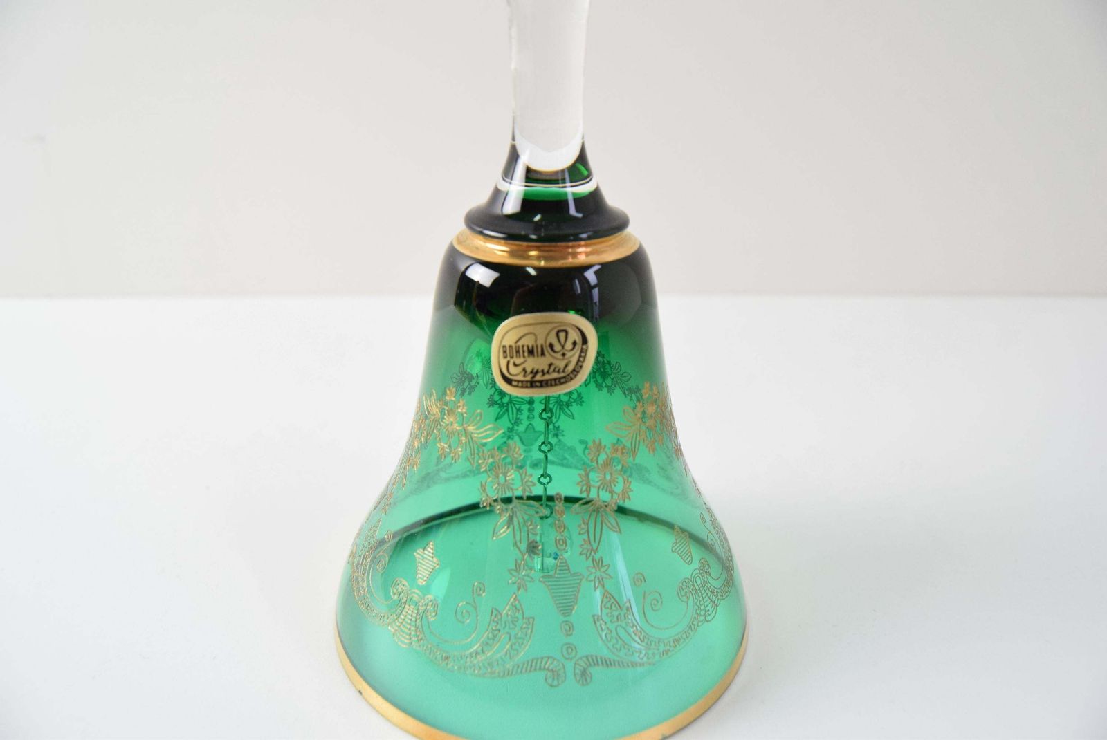Glass Bell Bohemia Crystal 1960s photo 216.0