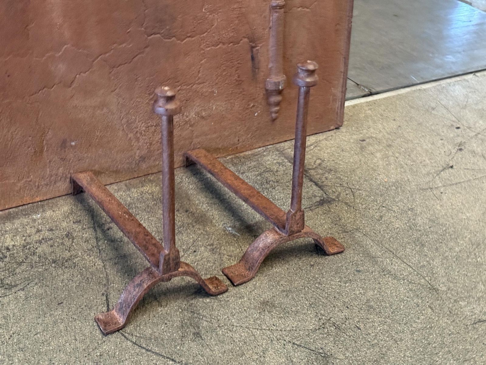 19th Century French Andirons Or Firedogs, Neoclassical Period photo vinterior