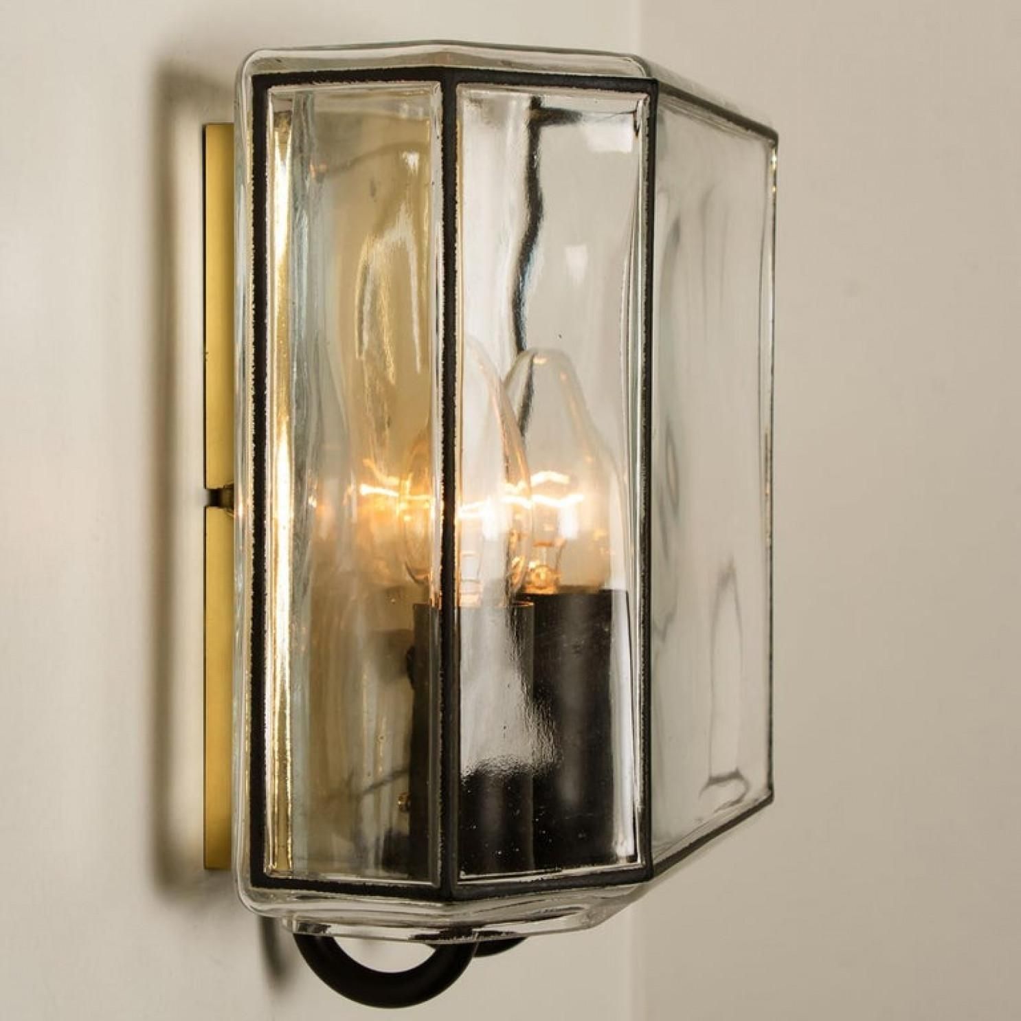 1 Of The 4 Of Iron And Bubble Glass Sconces Wall Lamps By Limburg, Germany, 1960 photo vintage
