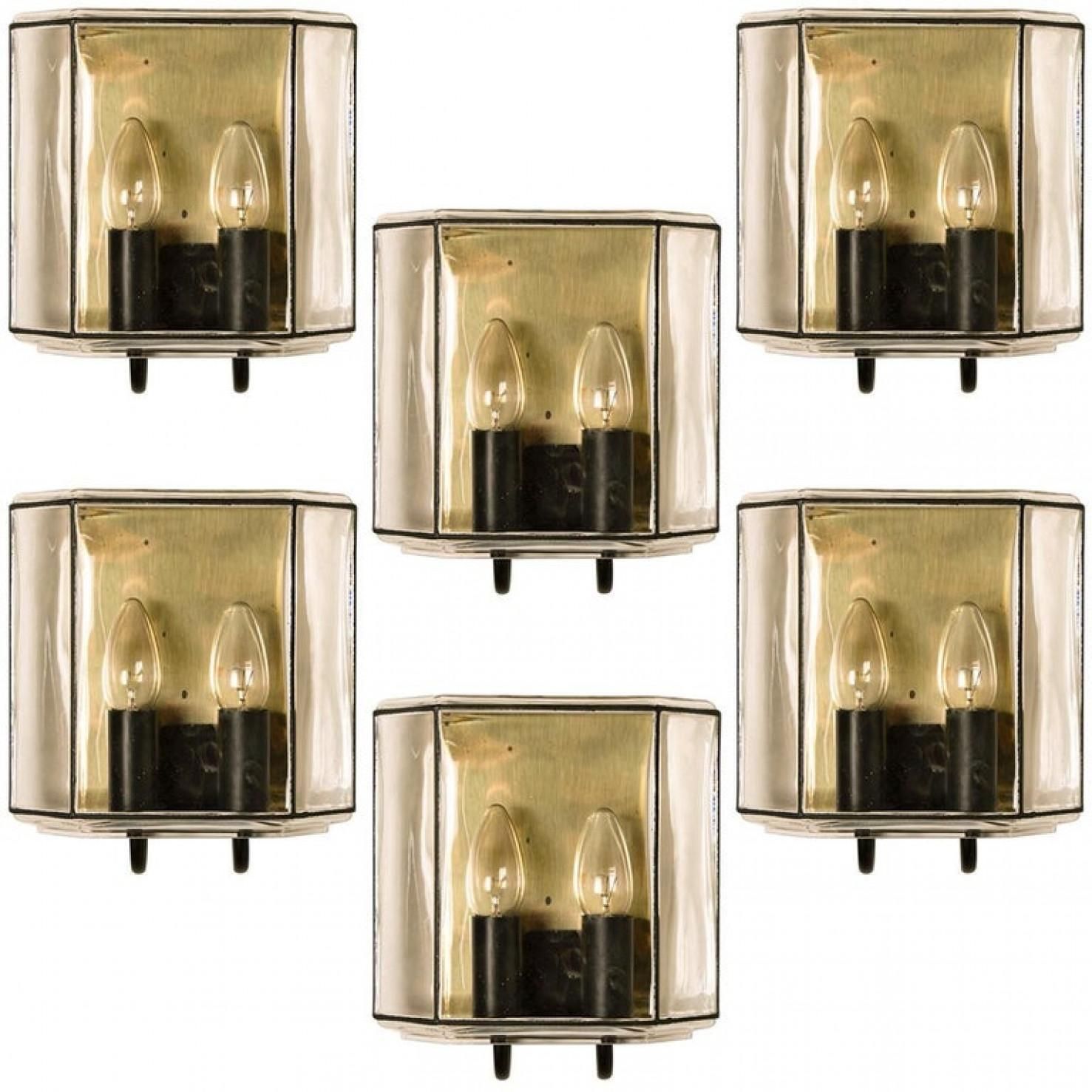 Lighting 1 Of The 4 Of Iron And Bubble Glass Sconces Wall Lamps By Limburg, Germany, 1960 photo