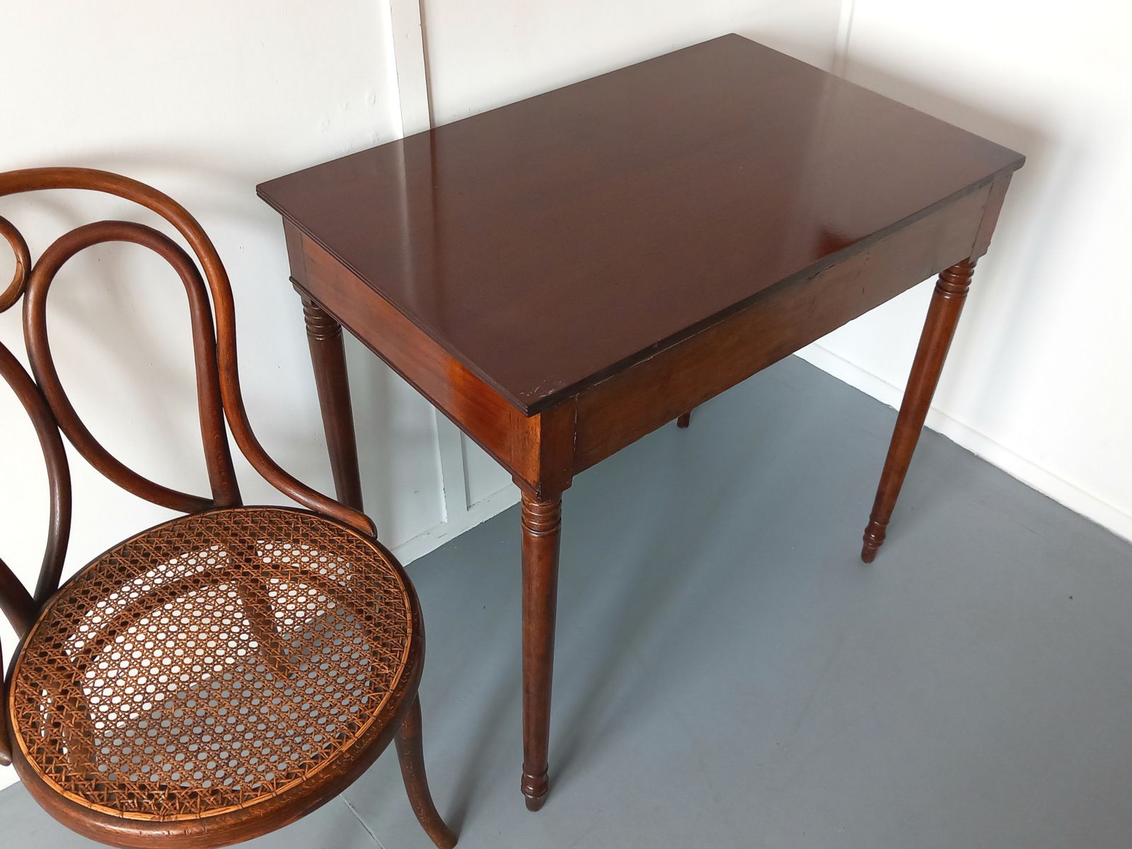 Three Drawer Mahogany Side Table photo buy
