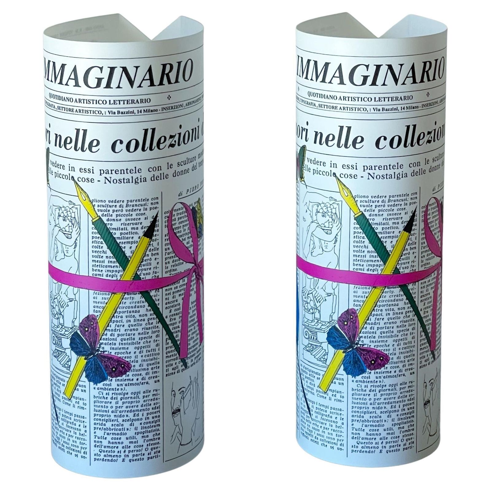 Pair Of "L'immaginario" Table Lamps By Fornasetti