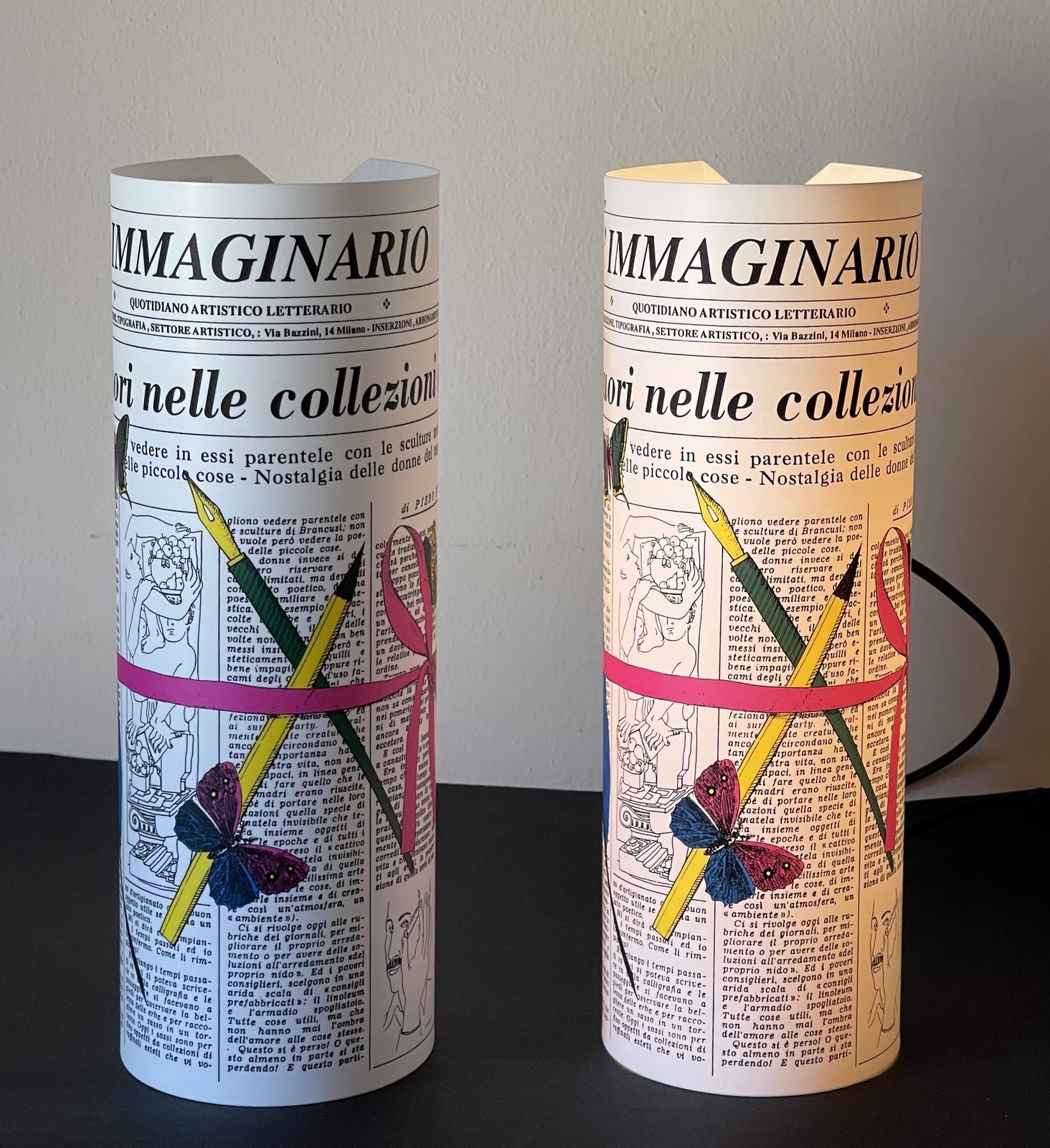Pair Of "L'immaginario" Table Lamps By Fornasetti photo furniture
