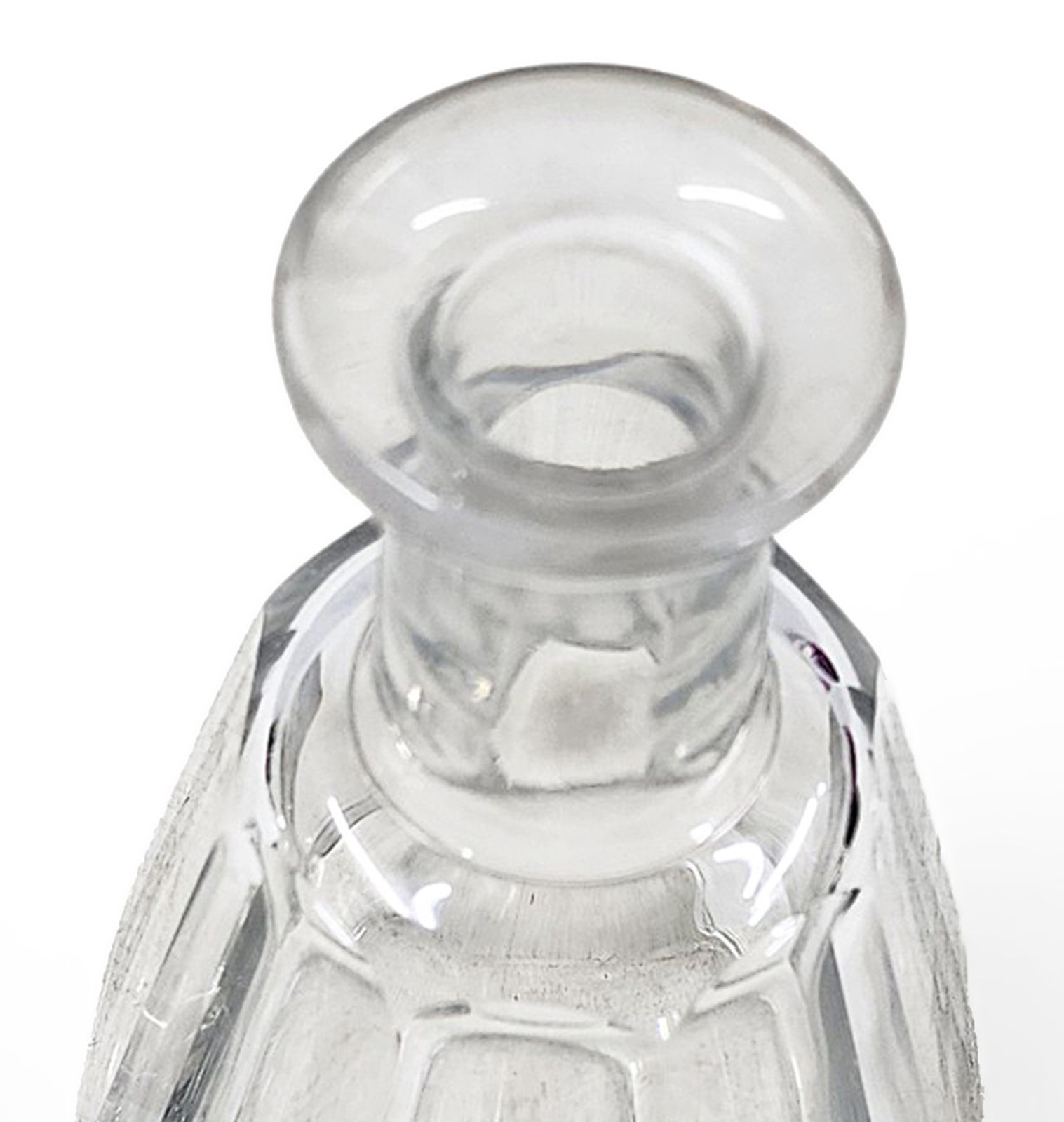 Mid 20th Century Modern Cut Crystal/Glass Decanter With Stopper Stamped By Baccarat, France photo buy