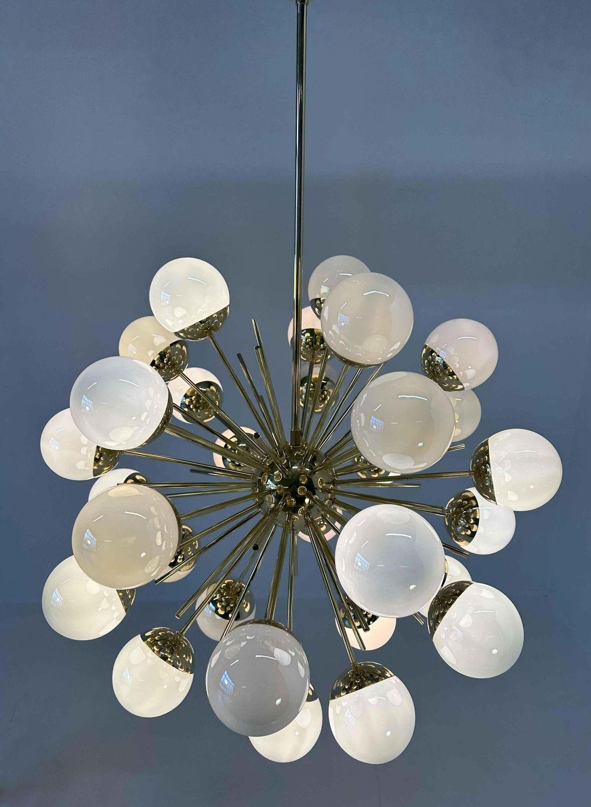photo furniture Stunning Mid Century Modern Murano Glass & Brass Sputnik Chandelier