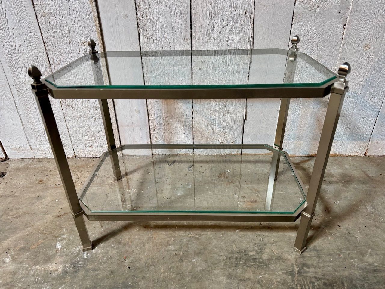 photo for sale Quality French Mid Century Chrome Occasional Table