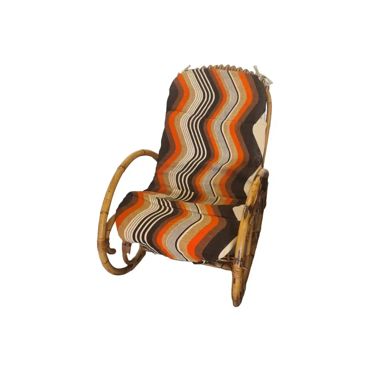 Vintage Rattan Rocking Chair, 1960s