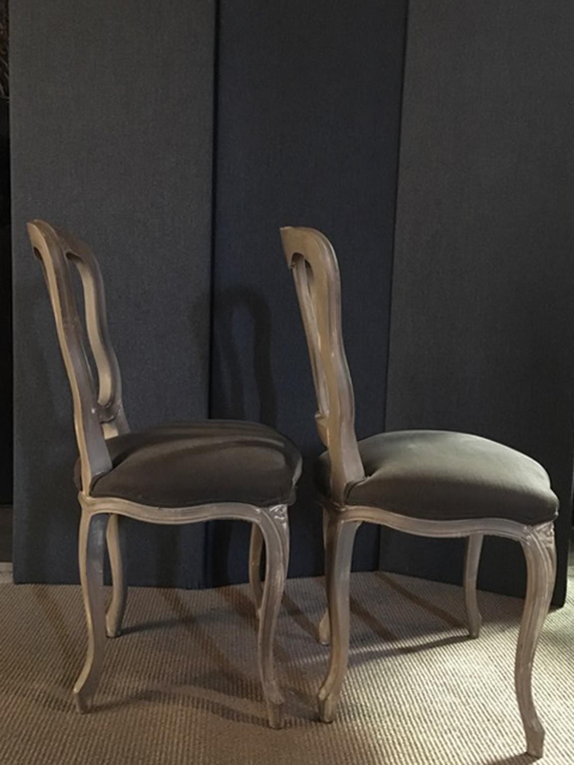 French Provincial Pair Of Wooden Chairs photo vinterior