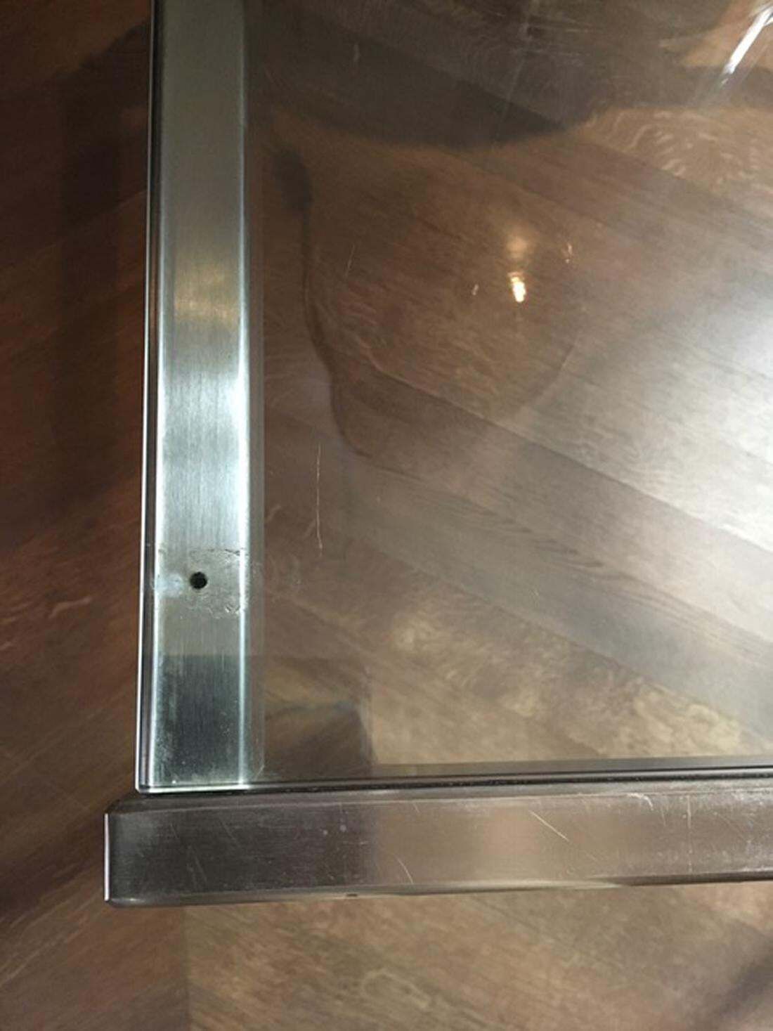 Italy Mid 20th Century Modern Steel Crystal Desk photo Furniture
