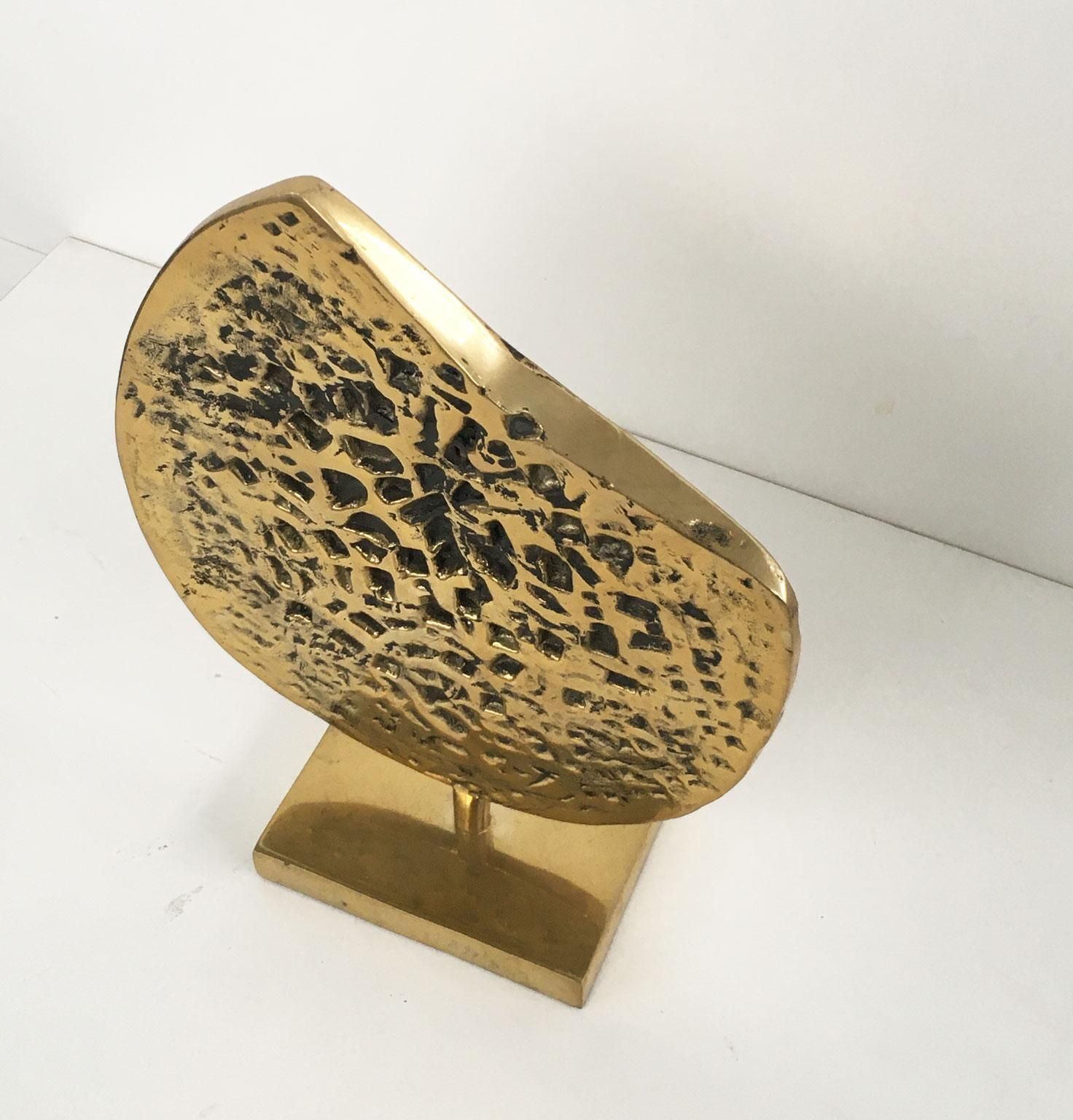 photo vintage 1980 Italy Bronze Abstract Sculpture By Lino Tiné Albero Città City Tree