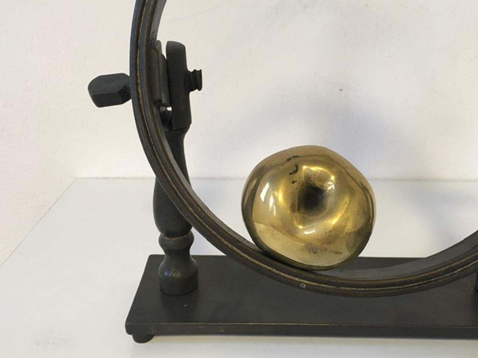 1980 Italy Post Modern Abstract Bronze Sculpture Little Universe On Earth photo for sale