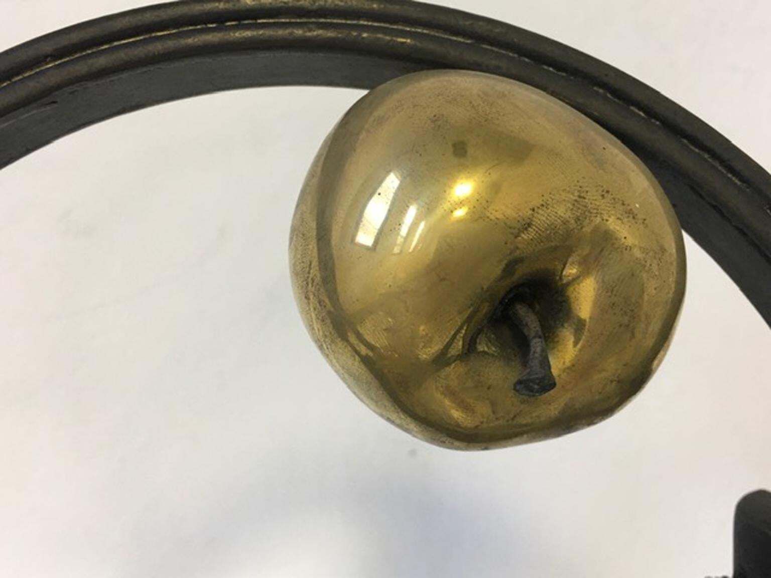 1980 Italy Post Modern Abstract Bronze Sculpture Little Universe On Earth photo vintage
