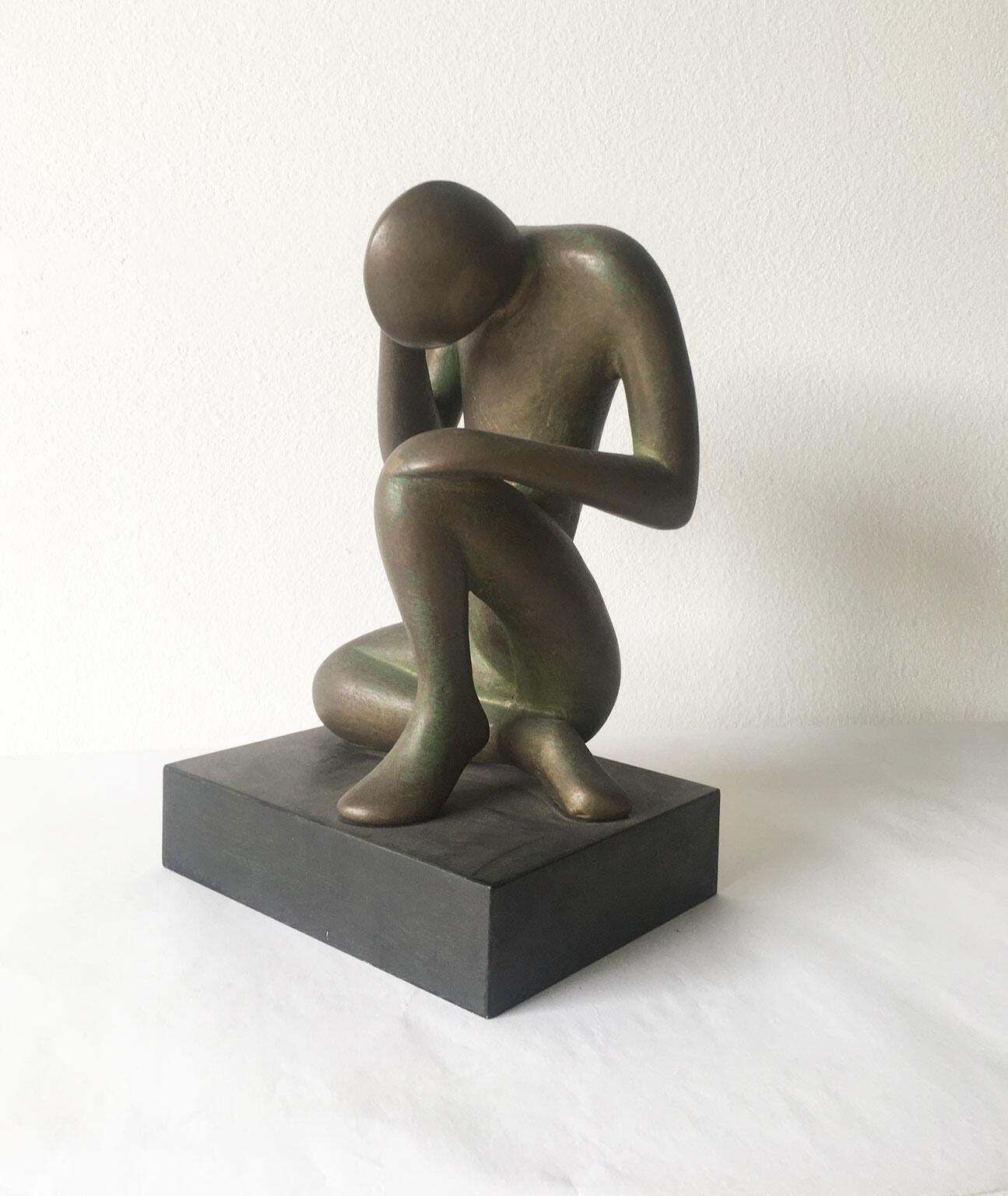 1969 Italy Abstract Bronze Sculpture Andrea Picini Bintou photo 4253.0