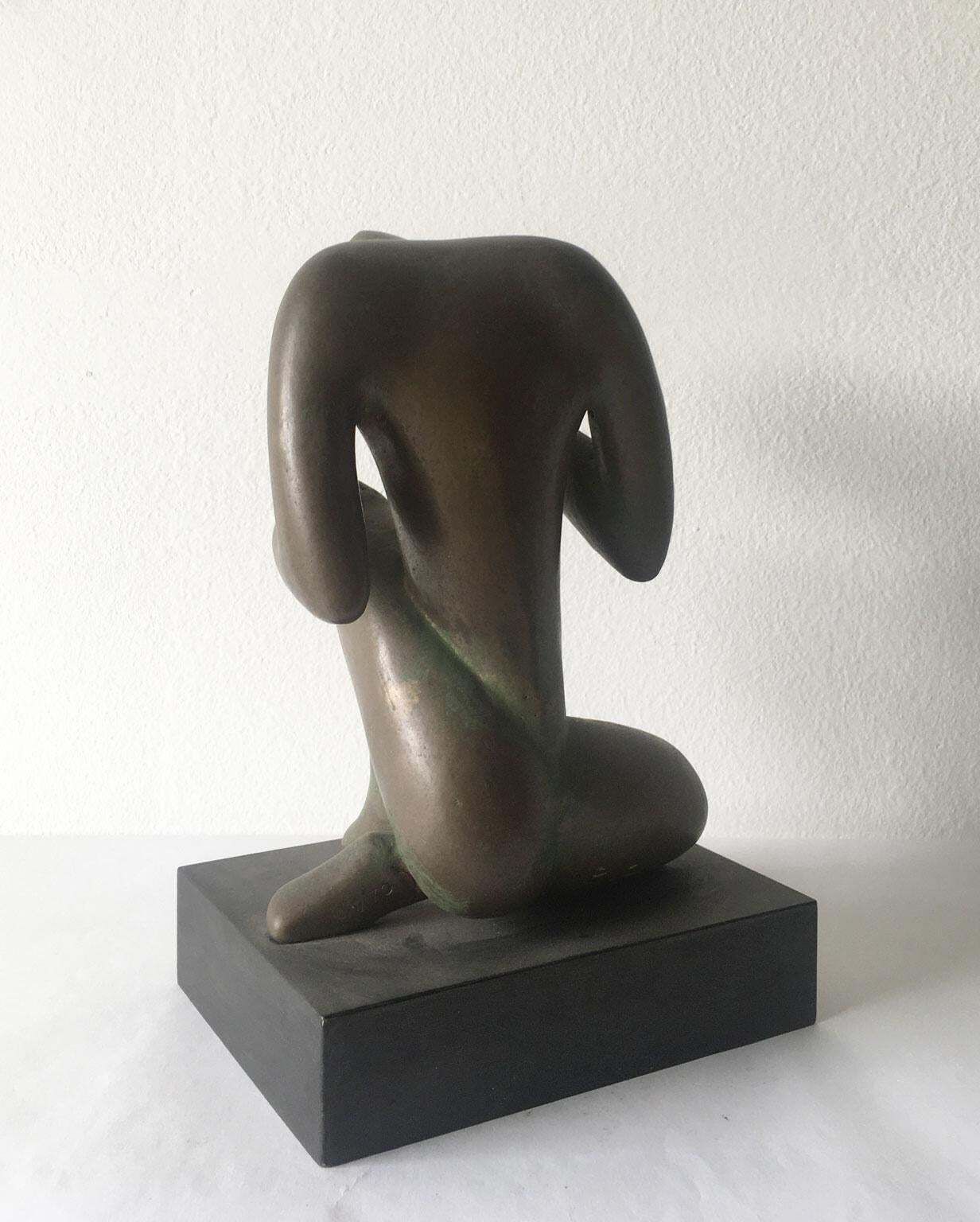 photo furniture 1969 Italy Abstract Bronze Sculpture Andrea Picini Bintou