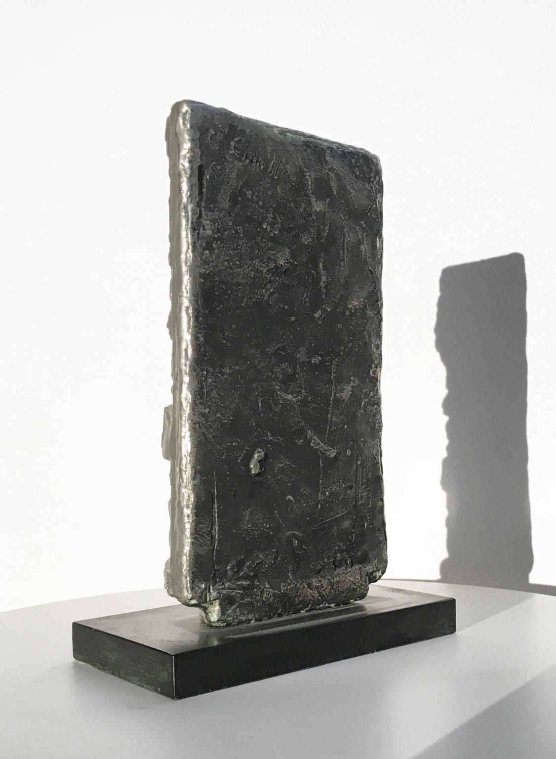 photo vintage 1985 Italy Bronze Abstract Sculpture By Edmondo  Cirillo  Front Opus
