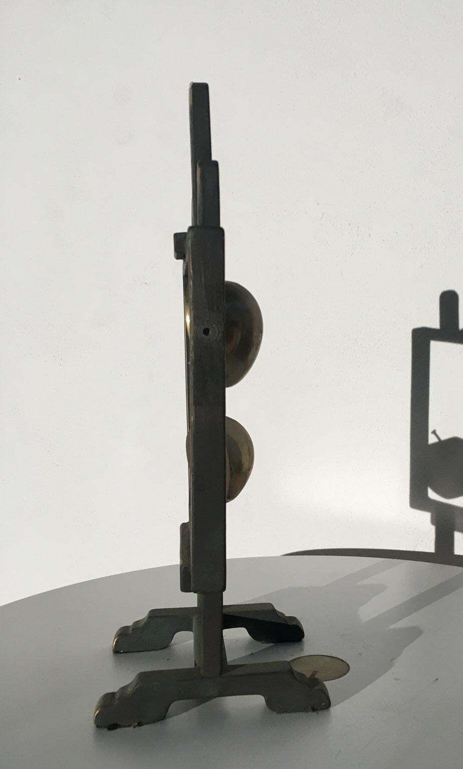 1976 Italy Bronze Abstract Sculpture By Vanni Viviani Easel With Two Half Apples photo 7827.0