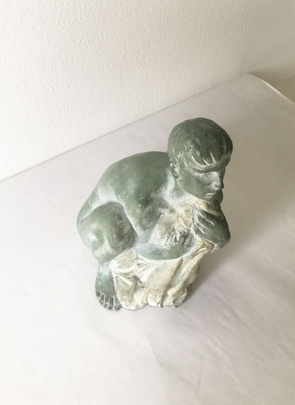 1995 Italy Bronze Sculpture By Giuseppe Bergomi Davanti Al Mare photo 7231.0